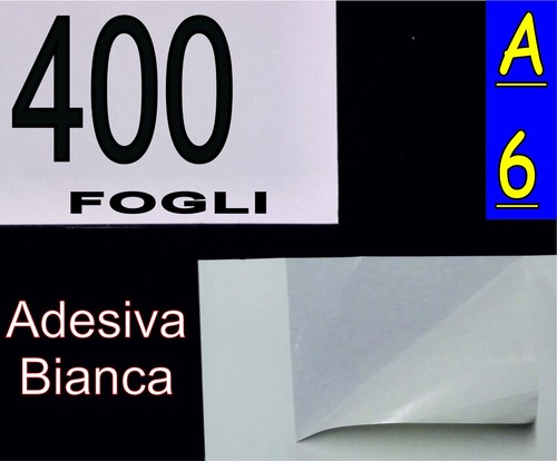 400 fogli carta adesiva bianca - 400,