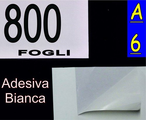 800 fogli carta adesiva bianca - 800,