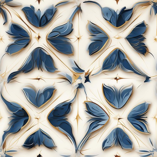 Carta parati adesiva fiori - , blu